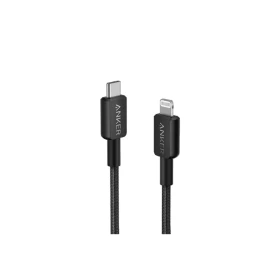 كابل أنكر 322 من USB-C إلى Lightning (مضفر بطول 3 أقدام) أسود - 0.90 متر