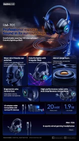 REMAX Gaming Wired Headphone RM-705